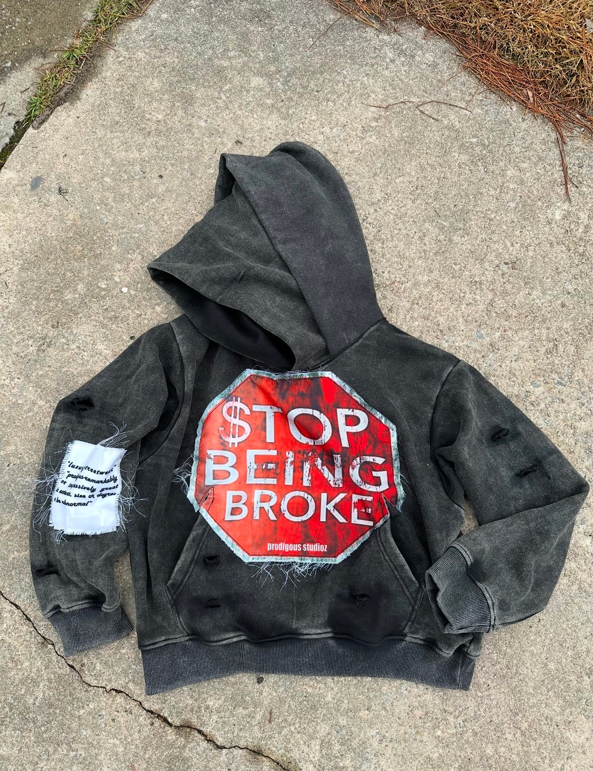 Paid4ever “ stop being broke “ hoodie