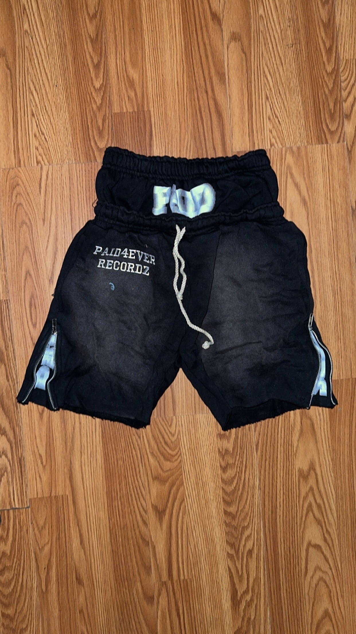 Paid 4 ever zip up shorts
