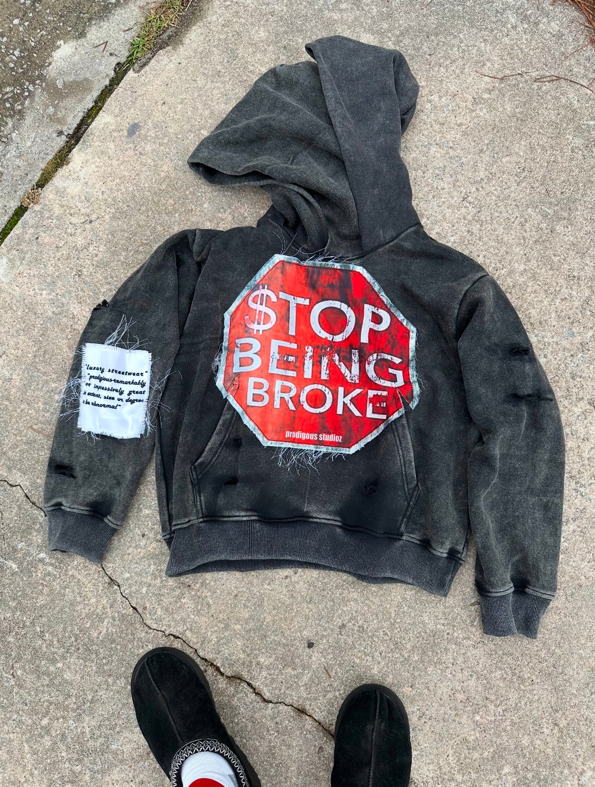Paid4ever “ stop being broke “ hoodie