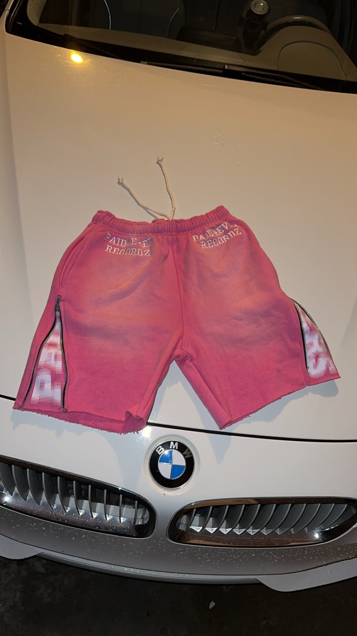 Paid 4 Ever zip up shorts